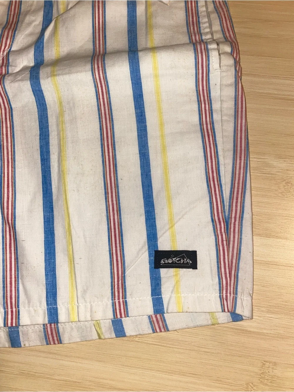 NWT Gotcha Shorts Mens 34 Surf Skate 1990’s Vintage Retro Striped Blue Red